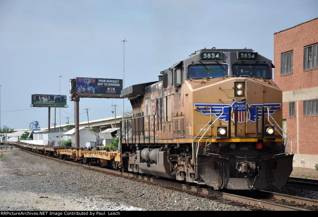 Southbound flat cars